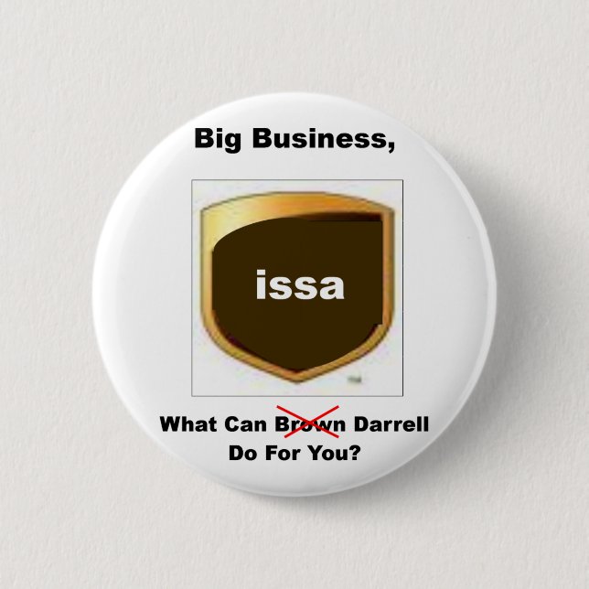 Darrell Issa 6 Cm Round Badge (Front)