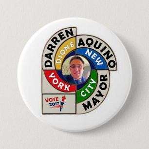 Darren Dione Aquino for NYC Mayor 2017 7.5 Cm Round Badge