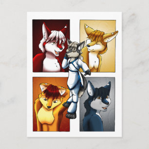Darrik - Fox of Many Colours Postcard