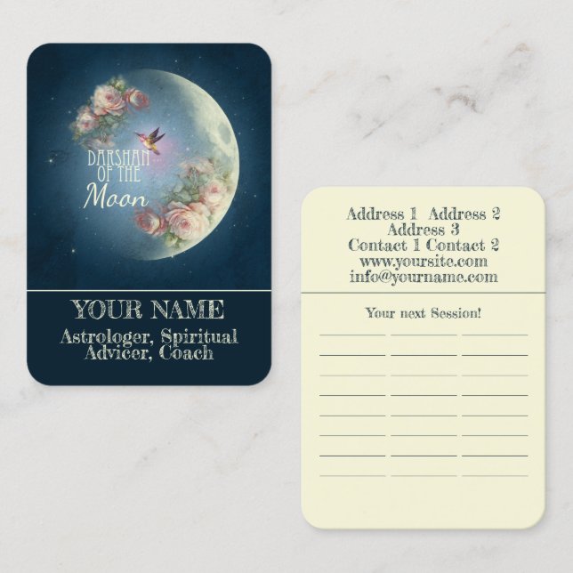 DARSHAN of the Moon - Business Card (Front/Back)