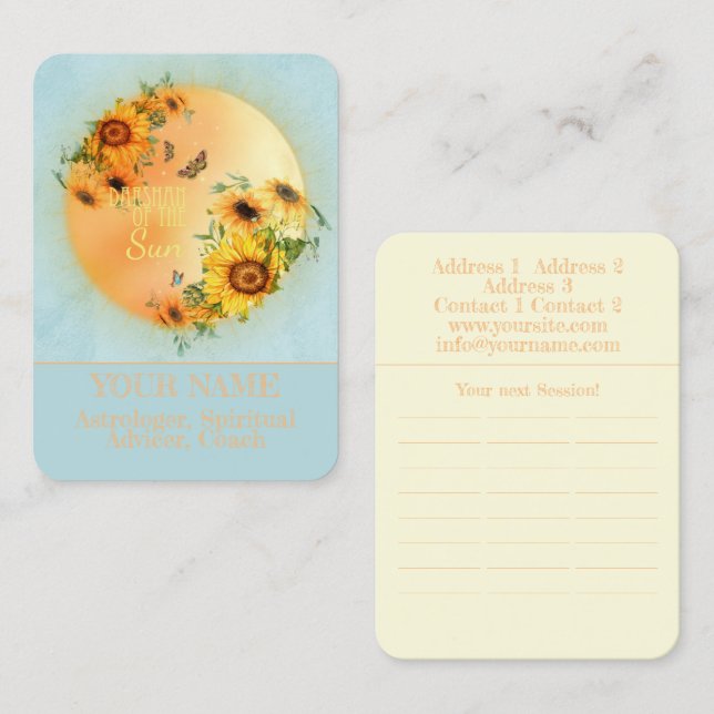 DARSHAN of the Sun - Business Card (Front/Back)