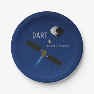 DART Asteroid Deflecting Spacecraft Paper Plate