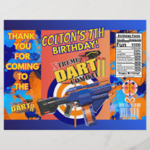 Dart Battle Birthday Chip Bag!