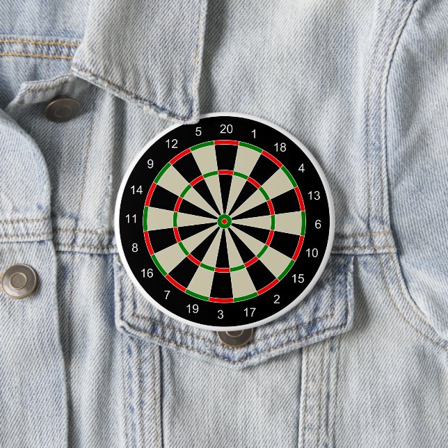 Dart Board 10 Cm Round Badge (In Situ)