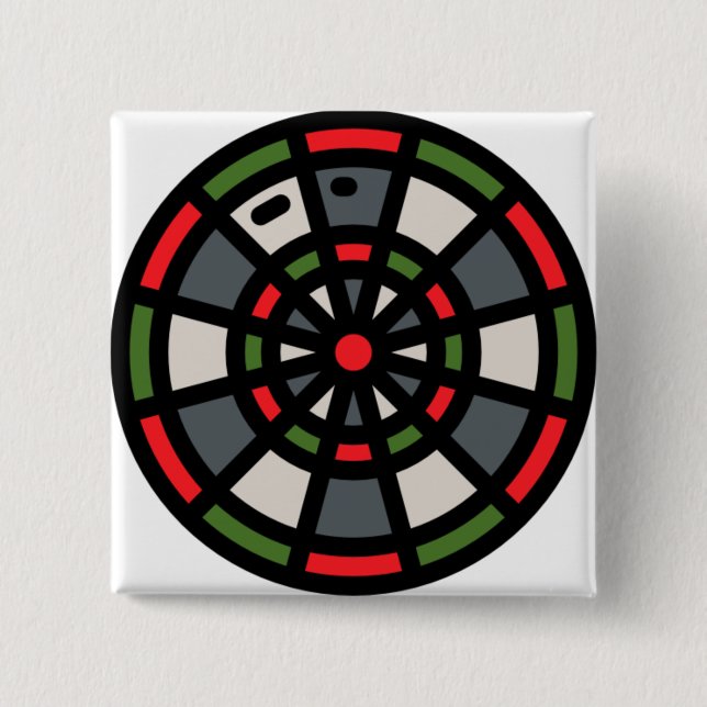 dart-board 15 cm square badge (Front)