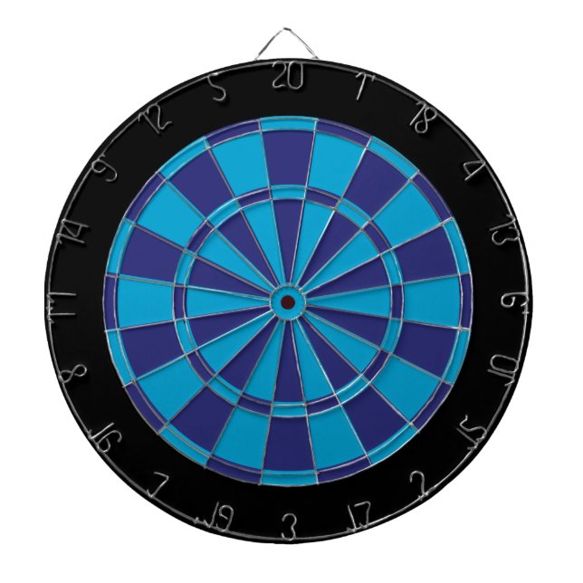 Dart Board: Blue, Navy, And Black Dartboard (Front)