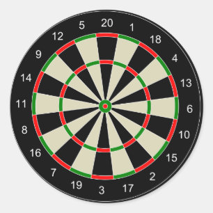 Dart Board Classic Round Sticker