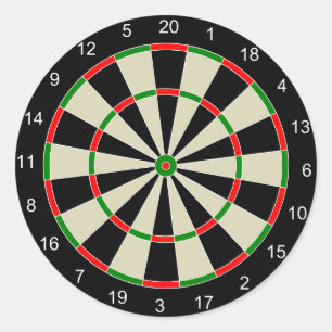 Dart Board Classic Round Sticker