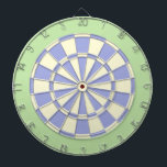 Dart Board: Cream, Pale Purple, And Light Green Dartboard<br><div class="desc">Cream,  Pale Purple,  And Light Green Coloured Dart Board Game Including 6 Brass Darts</div>