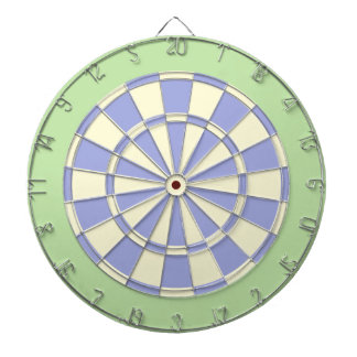 Dart Board: Cream, Pale Purple, And Light Green Dartboard