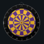 Dart Board: Gold, Purple, And Black<br><div class="desc">Gold,  Purple,  And Black Coloured Dart Board Game Including 6 Brass Darts</div>