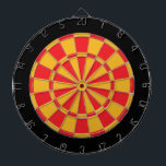 Dart Board: Gold, Red, And Black Dartboard<br><div class="desc">Gold,  Red,  And Black Coloured Dart Board Game Including 6 Brass Darts</div>