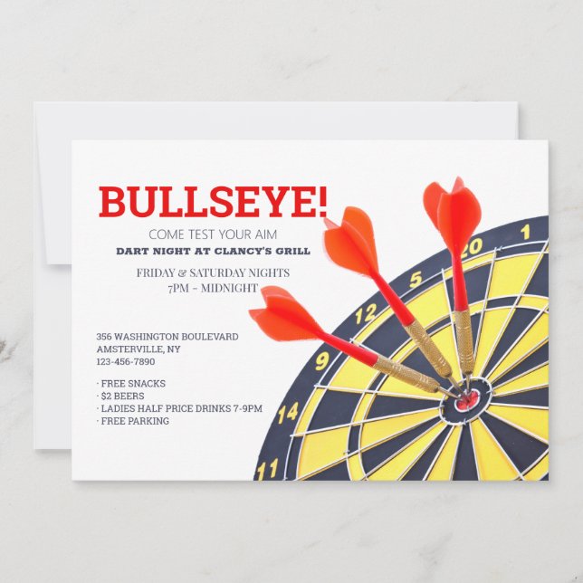 Dart Board Invitation (Front)