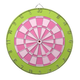 Dart Board: Light Pink And Lime Green Dartboard