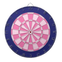 Dart Board: Light Pink And Navy Blue