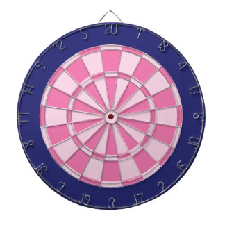 Dart Board: Light Pink And Navy Blue Dartboard