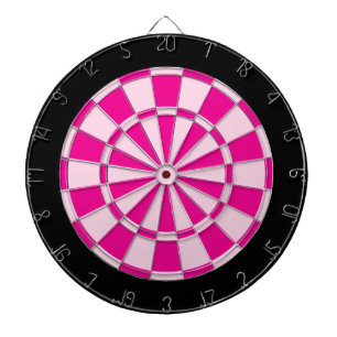 Dart Board: Light Pink, Dark Pink, And Black Dartboard