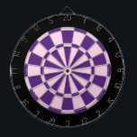 Dart Board: Light Pink, Purple, And Black<br><div class="desc">Light Pink,  Purple,  And Black Coloured Dart Board Game Including 6 Brass Darts</div>