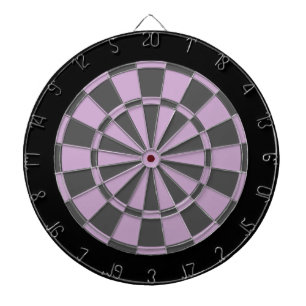 Dart Board: Light Purple, Charcoal Grey, And Black Dartboard