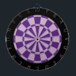 Dart Board: Light Purple, Dark Purple, And Black<br><div class="desc">Light Purple,  Dark Purple,  And Black Coloured Dart Board Game Including 6 Brass Darts</div>