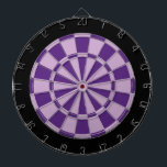 Dart Board: Light Purple, Dark Purple, And Black Dartboard<br><div class="desc">Light Purple,  Dark Purple,  And Black Coloured Dart Board Game Including 6 Brass Darts</div>