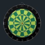 Dart Board: Lime, Green, And Black Dartboard<br><div class="desc">Lime,  Green,  And Black Coloured Dart Board Game Including 6 Brass Darts</div>