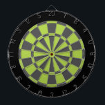 Dart Board: Lime Green, Charcoal Grey, And Black<br><div class="desc">Lime Green,  Charcoal Grey,  And Black Coloured Dart Board Game Including 6 Brass Darts</div>