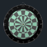 Dart Board: Mint Green, Charcoal Grey, And Black Dartboard<br><div class="desc">Mint Green,  Charcoal Grey,  And Black Coloured Dart Board Game Including 6 Brass Darts</div>