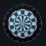 Dart Board: Mint Green, Navy Blue, And Black Dartboard<br><div class="desc">Mint Green,  Navy Blue,  And Black Coloured Dart Board Game Including 6 Brass Darts</div>