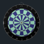 Dart Board: Mint Green, Navy Blue, And Black Dartboard<br><div class="desc">Mint Green,  Navy Blue,  And Black Coloured Dart Board Game Including 6 Brass Darts</div>