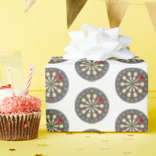 Dart Board On White Wrapping Paper