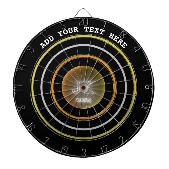 Dart Board Orange Yellow Circles JK 2024 (Front)