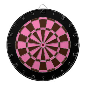 Dart Board: Pink, Brown, And Black Dartboard