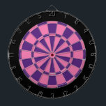 Dart Board: Pink, Purple, And Black Dartboard<br><div class="desc">Pink,  Purple,  And Black Coloured Dart Board Game Including 6 Brass Darts</div>