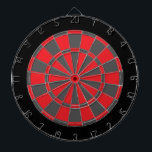 Dart Board: Red, Charcoal Grey, And Black Dartboard<br><div class="desc">Red,  Charcoal Grey,  And Black Coloured Dart Board Game Including 6 Brass Darts</div>