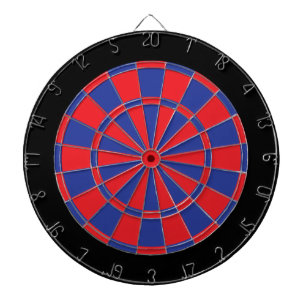 Dart Board: Red, Royal Blue, And Black Dartboard