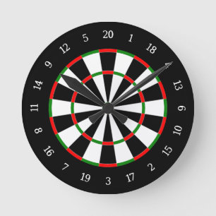 Dart Board Round Clock