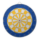 Dart Board: Silver Grey, Gold, And Blue
