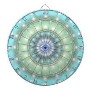 Dart Board Soft Turquoise Mandala