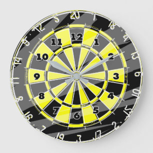 Dart board wall clock for fans and enthusiasts