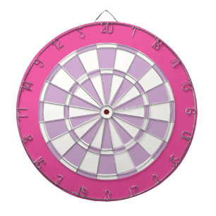Dart Board: White, Light Purple, And Pink Dartboard