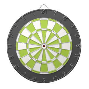 Dart Board: White, Lime, And Charcoal Grey Dartboard