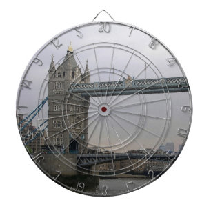 Dart Board with Tower Bridge over the Thames River