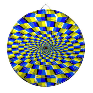 Dart Board/Yellow and Blue Abstract Dartboard