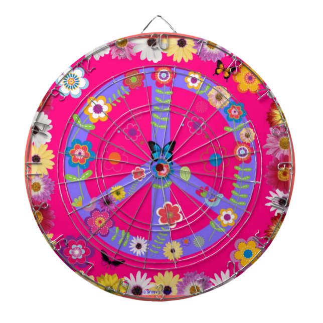 DART BOARDS - PEACE SYMBOL - GROOVY TIMZ - GAMES (Front)