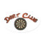 Dart Club Logo Oval Sticker White