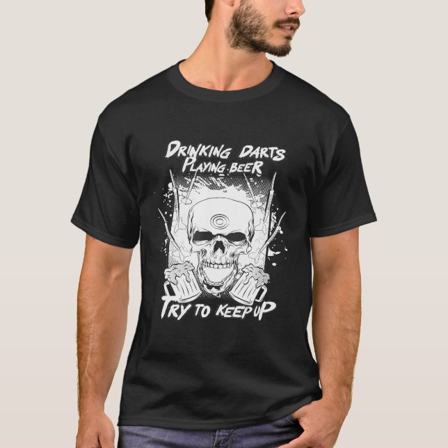 Dart - Funny Darts Shirt Drinking Darts Playing Be (Front)