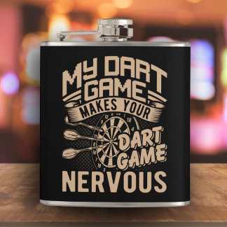Dart Game Flex Vinyl Wrapped Flask 6 oz.