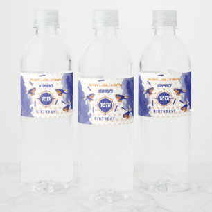 Dart Gun Battle War Boys Birthday Party Water Bottle Label