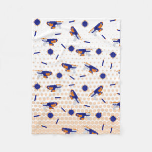 Dart Gun Battle War Boys Target Pattern Fleece Blanket